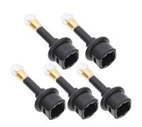 Angoily 5 pezzi Adattatore Femmina Ottico Digitale Jack Maschio Protezione Sovratensione Supporto Vie per Audio Stereo Analogico Portatile e Facile da Usare