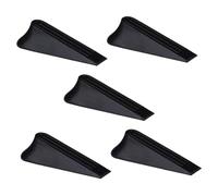 Angoily 5 Pezzi Fermaporta in Gomma Antiscivolo Nero Cunei Blocca Porte per Interni Sicurezza e Animali Accessori Casa Resistenti e Protettivi per Pavimenti