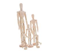Angoily 5 Pezzi Manichino in Legno Snodabile con Base Stabile Modello Regolabile per Studio Anatomico e Pratica Proporzioni Realistiche per Artisti e Studenti