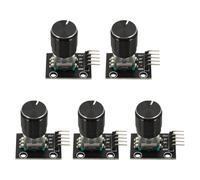 Angoily 5 Pezzi Modulo Encoder Rotativo Nero con Pin 360 Gradi Resistente All'usura per Controllo Motori Stepper e Servo in Robotica