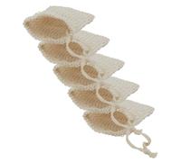 Angoily 5 Sacchetti per Sapone in Cotone e Lino con Coulisse Sacchetti Schiumogeni per Sapone con Retine Esfolianti per la Conservazione e l'Uso in Doccia