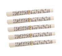Angoily 5 Set Mezuzah Ebraico con Rotolo, Carta Beige e Corda di Canapa | Porta D’ingresso, Decorazione per Casa e Idea Housewarming, Testo Sacro da Israele
