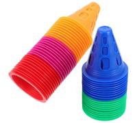 Angoily 50 Pezzi Coni Morbidi per Pattini a Rotelle in PVC Resistenti ai Danni, Colorati per Allenamento e Pratica nel Parco o Comunità