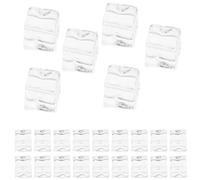 Angoily 50 Pezzi Cubetti di Ghiaccio Finti in Plastica Trasparente Riutilizzabili Resistenti All'acqua e Dall'aspetto Realistico Finitura Liscia per Cocktail e Fotografia