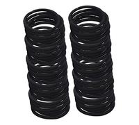 Angoily 50 pezzi Elastici Neri per in Nylon Elasticità Fasce Morbide Metallo Fermacoda per Adulti per Code Cavallo e Acconciature Diverse