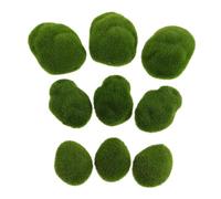 Angoily 50pezzi Rocce di Muschio Artificiale Realistiche Palline di Ciottoli Finte per Decorazioni di Micro Paesaggio Fai da Te per Casa e Festa