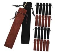 Angoily 50pezzi Sacchetti Penna in Tessuto Morbido Con Coulisse Da Pz Nero Astucci Protezione Per Penne Singole Borse Per Scuola Ufficio Custodie Leggere Antigraffio Per Cancelleria