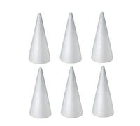 Angoily 6 Pezzi Artigianato a Cono per Cartone Polistirolo Coni di Schiuma per Alimenti in Piedi Eco-Scintillio Kit per La Produzione di Candele Display Gelato allo Zucchero Bianca