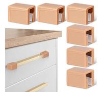 Angoily 6 Pezzi Protezione Angolare in Silicone a Forma per Maniglie, Proteggi Maniglie Mobili Bebè, Adatta per Armadi e Cassetti, Design Delicato e Colore Caffè