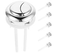 Angoily 6 pezzi Pulsante per serbatoio WC a doppio scarico - Pulsante di scarico a doppia pressione in plastica per serbatoi WC da bagno di ricambio, adatto per fori da 4 cm