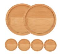 Angoily 6 Pezzi Sottobicchiere a Mosaico Tampone Tavolo Arredamento Circolare Decorazioni Colorato Cerchio Protettore Cenare per Sottobicchieri Protezione Blu Tazza Marmo Caldo Beige bambù