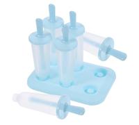 Angoily 6 Pezzi Stampo per Ghiaccioli in Plastica Blu, Facile da Pulire e Sicuro la Salute, per Preparare Gelati e Dessert Fatti in Casa