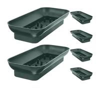 Angoily 6 Pezzi Vassoio per Composizioni Floreali in Plastica Verde con Aghi Robusti per Fissaggio Sicuro, Base Rettangolare Raffinata per Celebrazioni Religiose e Decorazioni Moderne