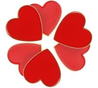 Angoily 6 Spille a Forma di Cuore per Abbigliamento Femminile, Distintivi Moda Fermo Robusto, Accessori Colorati per Decorare Vestiti e Sciarpe, Idee Regalo Compleanno e Festa