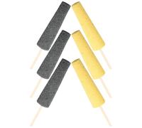 Angoily 6 Spugne per Ceramica su Bastoncino Strumenti per Modellare Argilla e Riparazione Ceramica Spugne per Scultura e Tornitura Uso in Laboratori Colori Nero e Giallo Set da 6 Pezzi