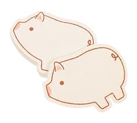 Angoily 60 Pezzi Carte Note Vuote Animali Maialino Biglietti Messaggio DIY con Angoli Arrotondati per Promemoria Appunti e Studio