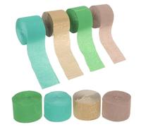 Angoily 8 Decorazioni a Nastro Festa Pastello Decorazioni di Compleanno per Feste Stella Filante d'Argento Crepe Colorato Streamer Decorazione Carta