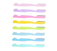 Angoily 8pezzi Rasoio Sopracciglia Per Donne Strumento Portatile Per Rimozione Peluria Lamette Plastica Per Del Viso e Sopracciglia Facile Da Riporre e Utilizzare