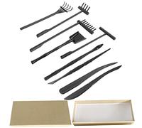 Angoily 9pezzi Rastrello da Giardino Zen in Plastica Mini Attrezzi per Creare Sabbia Accessori da Giardino per Meditazione e Decorazione Interni