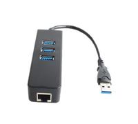 Angoily Adattatore Ethernet USB Gigabit da USB Hub Porte Super per Desktop e Notebook Compatibile con Sistemi Operativi Linux Vista Nero