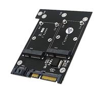 Angoily Adattatore Msata Doppio Convertitore per SSD Msata Accessorio per Computer Trasparente per Operativo Lettore Supporta Interfaccia di Archiviazione di Massa