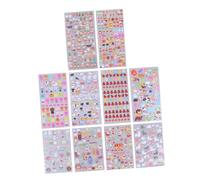 Angoily Adesivi Autoadesivi 3D Cartoon Set da 10 Fogli per Ragazzo Ragazza e Decorazione Scrapbooking, Adesivi Stereo Animali e Lettere per Festa Compleanno e Decorazioni Cameretta