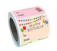 Angoily Adesivi Happy Birthday per Festa Compleanno Etichette per Ufficio e Regali da Facili da Applicare e Resistenti per Decorazioni e Sigilli Buste