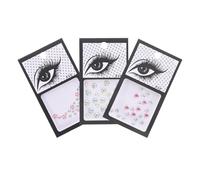 Angoily Adesivi per Viso Gemme in Resina Autoadesive, 3 Set di Decorazioni Riutilizzabili per Angoli Occhi, Diverse Forme per Trucco e Feste a Tema