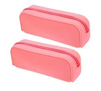 Angoily Astuccio per Matite in Silicone Rosa 2 Pezzi Piccola Pencil Case Carina e Funzionale per Ragazzo Ragazza Grande Capacità per Back To School Party