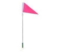 Angoily Bandiera Telescopica Rosa per Guide Scolastiche in Acciaio Inossidabile e Poliestere, Portatile e Resistente alle Intemperie per Escursioni nel Campus e Attività Didattiche