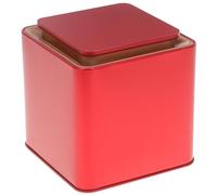 Angoily Barattolo Sigillato in Ferro Rosso per Conservazione tè e Chicchi di caffè, Contenitore Delicato e Compatto per Alimenti Secchi, Pratico Contenitore per Stoccaggio di Tisane