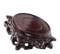 Angoily Base Espositiva in Legno per Teiera e Statue di Buddha Piedistallo Rotondo per Bonsai e Vaso Supporto Decorativo Artigianale Resistente per Casa e Ufficio