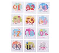 Angoily Biglietti Per Il Mese Del Neonato Targhetta Mensile Per Neonati Adesivo Per Il Mese Accessorio Fotografico Unico Per Neonati