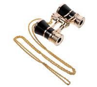 Angoily Binocolo Mini Portatile Leggero in Ferro Colore Nero Elegante con Catena per Concerti e Teatro, Compatto per Uso Outdoor e Montagna