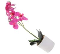 Angoily Bonsai Artificiale di Orchidea Phalaenopsis Porpora, Facile da Curare, Materiale Pp, Decorazione Raffinata la Casa e L'ufficio