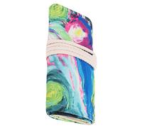 Angoily Borsa Portamatite Tela con Slot Astuccio Arrotolabile per e Studenti Organizer Elegante e per e per Disegni e Acquerelli
