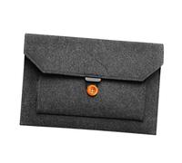 Angoily Borsa Protettiva per Laptop e Tablet in Feltro 14 Pollici, Custodia Chiusura a Bottone e Tasche Multiple, Organizer da Viaggio Leggera per Professionisti, Colore Nero