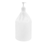 Angoily Bottiglia con Pompa Portatile da 4 Litri in Plastica Bianca | Hdpe, Facile da Trasportare e Adatta a Conservare Liquidi, per Campeggio e Uso All'aperto