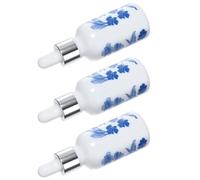 Angoily Bottiglie Contagocce in Ceramica Bianca 30Ml Set da 3 Tappo Anti-Perdita per Oli Essenziali Cosmetici e Aromaterapia Flaconi Vuoti Compatti per Viaggi e Misurazione Precisa di
