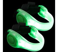 Angoily Braccialetti Luminosi a LED 2 Pezzi, Fasce da Braccio Riflettenti Regolabili in PVC e ABS, per Corsa, Jogging e attività Sportive all’Aperto Notturne