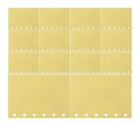 Angoily Buste per Raccoglitori 6 Fori A7 in Carta Gialla Set da 30 Tasche per Fogli Mobili Inserti Riutilizzabili per Mini Raccoglitori per Contanti e Cancelleria Organizzata