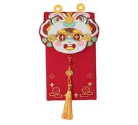 Angoily Buste rosse cinesi: busta rossa ricamata 2026 - Pacchetto di soldi fortunati in tessuto per l'anno del cavallo Cash Lai See Hong Bao per la festa di