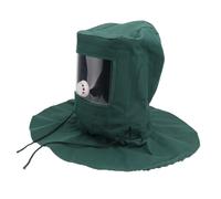 Angoily Cappa per sabbiatura con protezione integrale per il viso, maschera protettiva per sabbiatura, casco antipolvere per verniciatori e lavori di levigatura