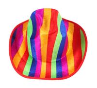 Angoily Cappello Cowboy Arcobaleno Leggero e Confortevole Ciondolo Moda, Accessorio Colorato per Feste, Carnevale e Parate dell’Orgoglio LGBTQ