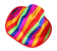 Angoily Cappello da Cowboy Arcobaleno per Feste a Tema, Accessorio Costume Lavorato a Maglia, Design Unico e Confortevole per Party Colorati