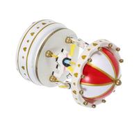 Angoily Carillon a Giostra Vintage Rotante Bianco a Carica Manuale Piccolo Carillon Artigianale da Tavolo Melodia Natalizia Decorazione Festiva per Casa e Regalo di Compleanno