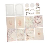 Angoily Carta per Scrapbooking Fai da Te e Adesivi di Carta Vintage Set Supporto Decorativo per Album Fotografici e Biglietti Fatti a Mano per Artigianato Creativo e Origami