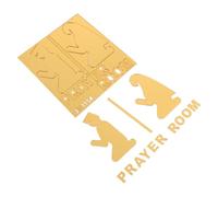 Angoily Cartelli Adesivi per Porte Sala di Preghiera Uomo e Donna, Set da 2 Targhe Riflettenti Minimaliste per Segnaletica Religiosa in Spazi Pubblici e Domestici