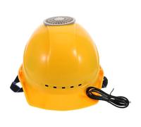 Angoily Casco di Sicurezza USB Ventilatore Integrato, Casco da Costruzione Raffreddante Giallo, Copricapo da Lavoro Rinfrescante per Edilizia e Ristrutturazione Estiva