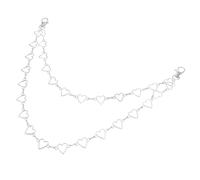 Angoily Catena del Corpo in Lega Argento Cuore Pesca, Design Creativo e Chic, Catena Pantaloni Elegante e Riutilizzabile per Ballerine e Amiche